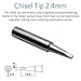 GeToo T18 Series Soldering Tip for Hakko FX-888D, FX-888, FX-8801, FX-889, FX-702 Irons Tips, Set of 5 Shapes