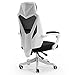 Hbada Office Adjustable Chair, High Back with Breathable Mesh Recline Desk Chair, White