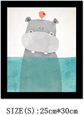 11 8 9 8 カバのキャンバスプリント壁アート子供の部屋の装飾絵画動物 フレームなし Tarunniketanpublicschool Com