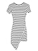 Choies Women's Sexy Striped Asymmetric Hem Pencil Bodycon Dress