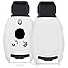 kwmobile Car Key Cover for Mercedes Benz - Silicone Protective Key Fob Cover for Mercedes-Benz 3 Button Car Key - White