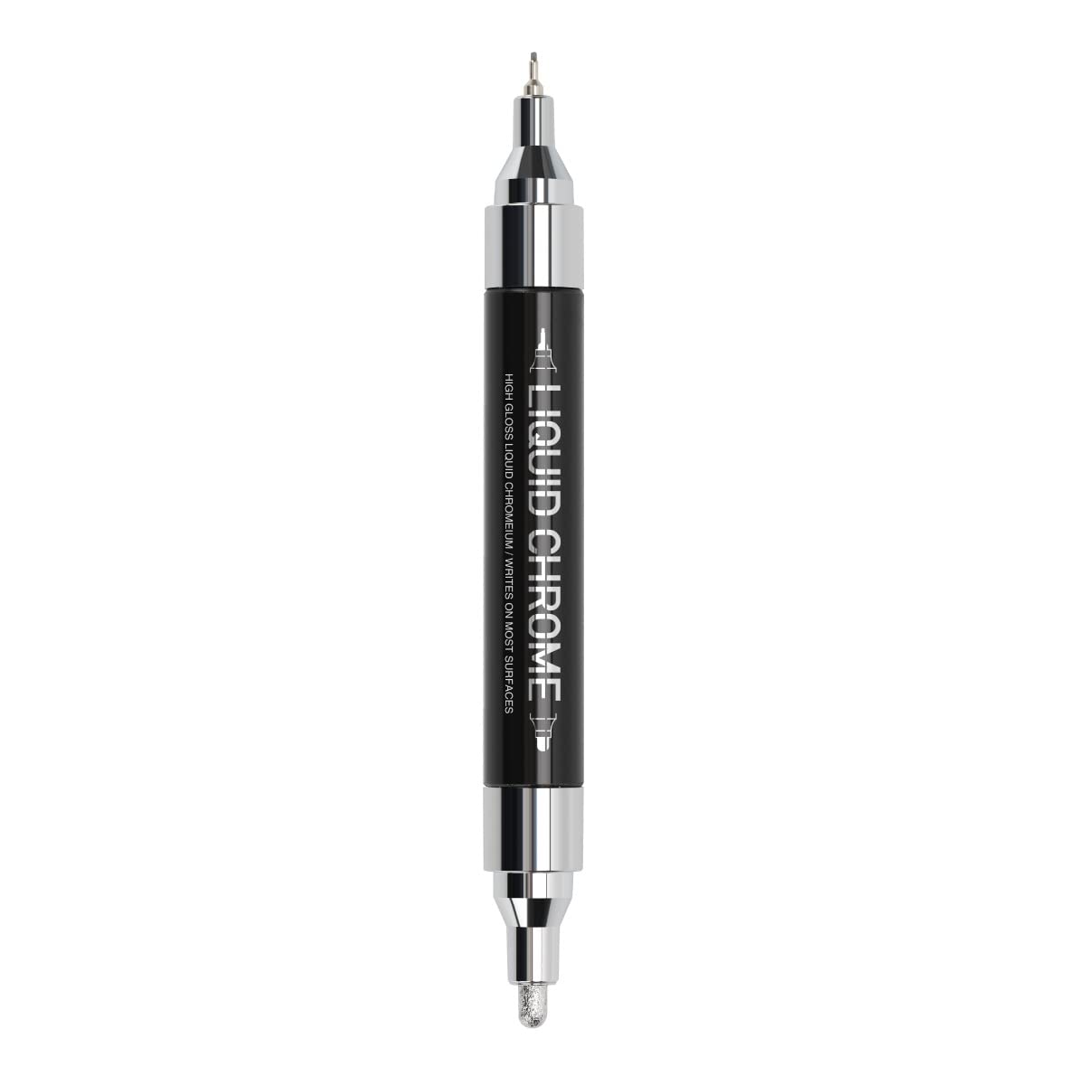 ZEYAR Liquid Chrome Marker Paint Marker, DIY Silver Marker Pen for most surfaces, High-gloss display effects, Dual tips: Extra Fine and Medium Point (0.7mm & 2mm Sized Tips) (1)