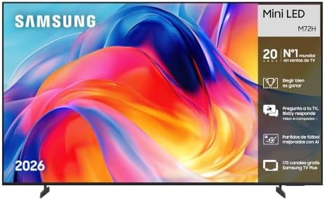 Smart TV Mini LED M72H 4K de 43 polegadas com Vision AI Companion, AI Mode Football TV Plus, Desporto, Cinema e Gaming