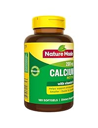 Nature Made Calcio Petites 200 mg con Vitamina D cápsulas blandas, 180 unidades, 2834, 1
