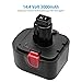 Powerextra 2 Pack 14.4V 3000mAh Battery Replacement for Lincoln Grease Guns 1401 1442 1442E 1444 1444E