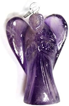 1 Amethyst Angel Pendant with Silver Plated Bail Rp Exclusive COA AM15B12-02