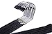 J.S. Hanger Non-slip Open Ended Slack Pant Hangers for Easy Slide, Chrome and Black Friction, 10-Pack