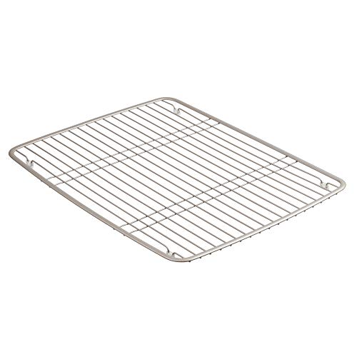 iDesign Axis Large Metal Sink Grid, NonSkid Dish Protector for Kitchen