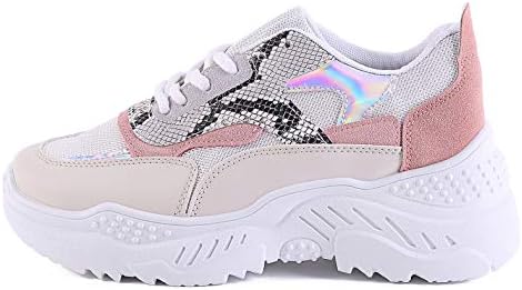 FITFOOT Platform Trainers Women Sneakers - Fashionable Clunky Sneakers Low Top - High Platform Trainers Women, Great for Outdoor, Leisure and Daily Wear