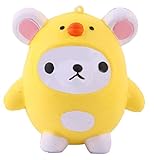 Joykith Stress Reliever Horns Bear Squishy Decor Slow Rising Kid Toy Squeeze Relieve Anxiet Gift (Bear)