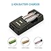 Tenergy TN270 Li-ion Battery Charger for 18650/18500/14500 Rechargeable Batteries, 2 Bays Fast Smart Charger for Flashlights/Digital Cameras Batteries