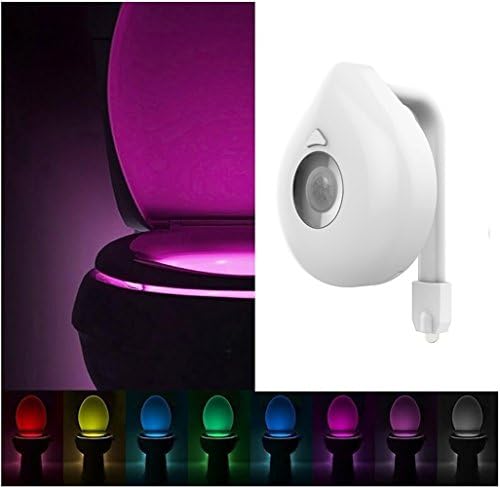 Toilet Night Light Motion Sensor LED - 8 Color for Washroom Bathroom by Goldmore