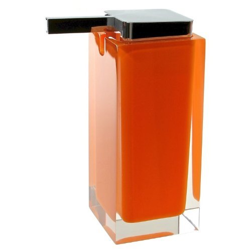 Gedy Rainbow Square Countertop Soap Dispenser Orange