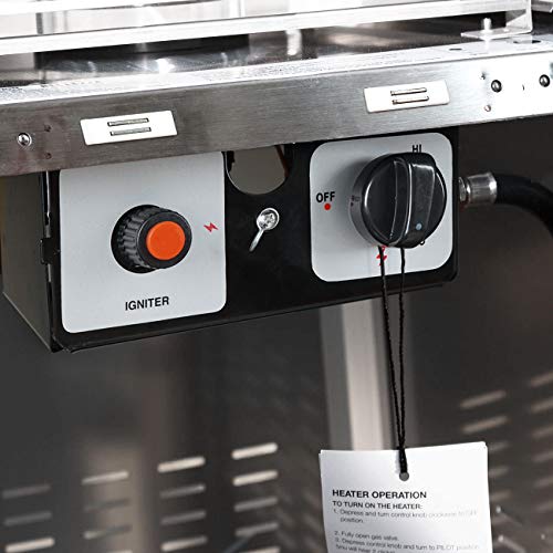 BELLEZE 42,000 BTU Gas Outdoor Pyramid Patio Heater with Tall Dancing