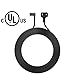 Pwr+ Extra Long 12 Ft 2-Prong AC Wall 2 Slot Power Cord L-Type IEC320 C7 (Figure 8) for Samsung LED LCD TV Smart Monitor, Xbox One-S X, PS4 Console Cable - 3903-000853 3903-000599