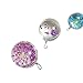 eBoot 30 Pieces 6 Colors Pendant Trays Round Bezel with 30 Pieces Glass Round Clear Dome Tiles, 60 Pieces Totally
