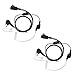 Lot 2 x Coodio Surveillance Earpiece VOX/PTT Headset Bodyguard FBI [Covert Acoustic Tube] Mic Microphone For 2 Pin Motorola, Hytera 2 Way Radio Walkie Talkie
