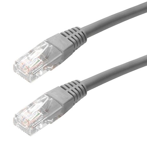 14 FT CAT5e Cable Gray Patch Cord UTP RJ45 350 MHz Ethernet Network 24 AWG Copper Stranded Male to Male RJ-45 Enhanced Category 5e High Speed Ethernet Data Computer Gaming Jumper