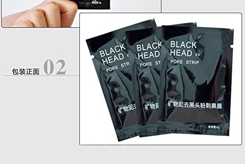10Pcs/set Charcoal Extracts Blackhead Remover Cleaner Strips Mask Beauty Face Care Deep Cleansing Nose Pore Strips Nose Mask (black)