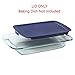 Pyrex C-233-PC Easy Grab Blue Rectangle Plastic Lid for 9