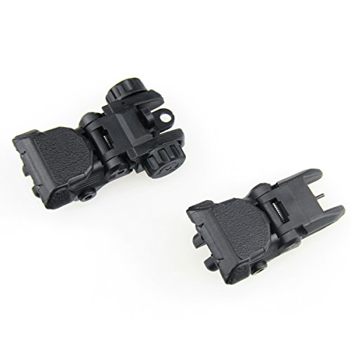 TACFUN Black Tactical Smart Polymer Front/Rear Combo Set Flip Up