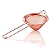 Homestia Fine Mesh Strainer for Kitchen, 304 Stainless Steel Cocktail Sieve Sifters for Food, Liquid Strainer Cup for Food, Drinks, Tea, Rice, Oil, Coffee, Juice, Flour, Fruits, Vegetables (Rose Gold)