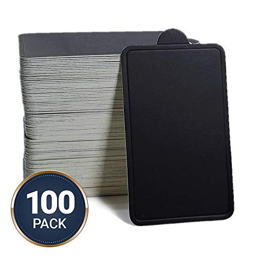 GOJOYS Mini Cake Boards - 100-Pack Plain Black Cardboard Base Trays | Dessert Plates | Ideal for Cakes, Cupcakes, Bread, Sweets, Desserts, Catering Supplies (3.9 x 2.4)