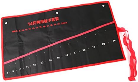 ULKEME Pockets Canvas Spanner Wrench Tool Roll Up Storage Bags Organizer Pouches Case