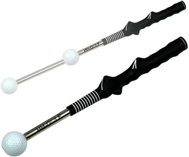 HH-GOLF Rhythm Click Sound Telescopic Warm Up Golf Swing Trainer, Correcting Gesturer Training Aid for Tempo Grip Strength Practice Stick