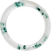 URED Women Jade Bangle Bracelets Natural Green Jade Bracelet Chinese Feng Shui Bracelet With Good Luck And Wealth Bangle with Box