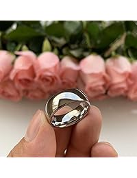 iTungsten 2mm 4mm 5mm 6mm 8mm Silver Gunmetal White Tungsten Rings for Men Women Wedding Bands Classic Domed Polished Shiny Comfort Fit