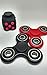 3 PC Red Black Fidget Cube + 2 Pack Black and Red Fidget Hand Spinner Combo Bulk Multiple Tri-Spinner EDC Stress Desk Classroom Fidgeting Brain Focus Desk Toy Reliever Autism Kids Adults Relax