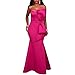 SEBOWEL Women's Sexy Off The Shoulder Oversized Bow Applique Evening Gown Party Maxi Dress