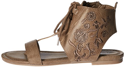 Sugar Women's Watercress Floral Flower Embroidered Thong Sandal Lace-up, Tan Embroidered,  10 M US - Thumbnail 5