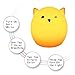Mystery 3-Modes Silicone Soft LED Multicolor Baby Night Light, USB Rechargeable Children Night lamp with Warm White, Single Color, 7-Color Breathing Three Lighting Modes for Kids Adults Bedroom (B)