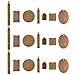 PandaHall Elite 42 Pcs 7 Styles Brass Flat Blank Stamping Tag Pendants Charms for Necklace Bracelet Jewelry DIY Craft Making Antique Bronze