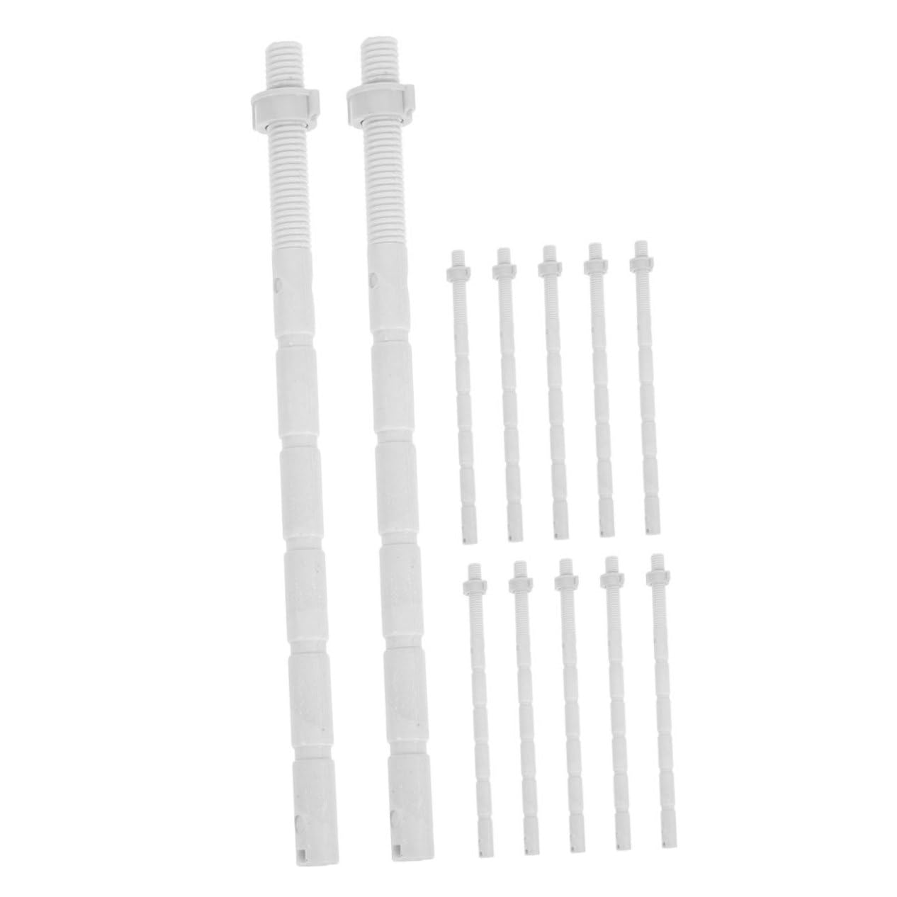WOONEKY 12Pcs Toilet Flush Button Rods Replacement Parts Durable Button Pusher for Toilet Water Tank Compatible with Flush Toilet Parts and Button Rods Essential Bathroom Accessories