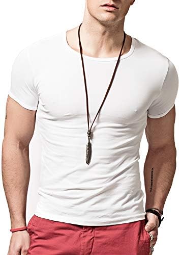 Xdian メンズ Tシャツ 半袖t シャツ 男 トップス Tシャツカットソー クルーネック スリム T Shirtタイトフィットネス動きコットン半袖服 Tshirt Tee Shirt