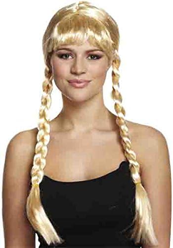 BLONDE PLAITED WIG FANCY DRESS COSTUME OUTFIT ACCESSORY