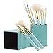 amoore 8pcs Soft Synthetic Fiber Makeup Brush Set with Wooden Handle and Aluminum Ferrule