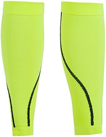 JEKENKY Calf Compression Sleeve - Shin Splint Leg Compression Socks for Men &amp; Women - Great for Running, Cycling, Travel, Support, Nurses, Circulation &amp; Recovery (1 Pair ) (L, Green)