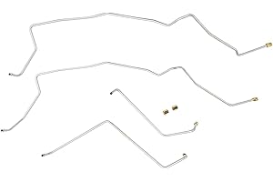 Inline Tube Compatible with 2002-09 Chevrolet/GMC Trailblazer/Envoy 3/8" Trans Cooler Lines 6pc, OE Steel