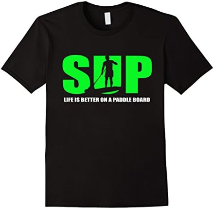 Mens SUP Shirt - Life is Better on a Paddle Board Shirts Medium Black