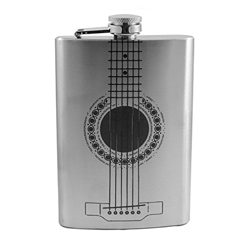 8oz Acoustic Guitar Flask L1
