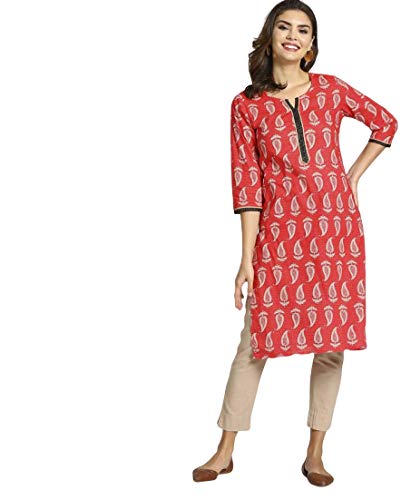 by FBB Women's Cotton a-line Kurta