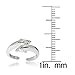 Hoops & Loops 925 Sterling Silver Twin Dolphins Open Toe Ring for Women Men