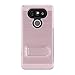 LG V20 Case,Berry Accessory Hybrid Dual Layer Defender Brushed Armor Card Slot [Slim Fit] [Kickstand Feature] Full Body Protective Case Cover for LG V20 (1- Rose Gold)