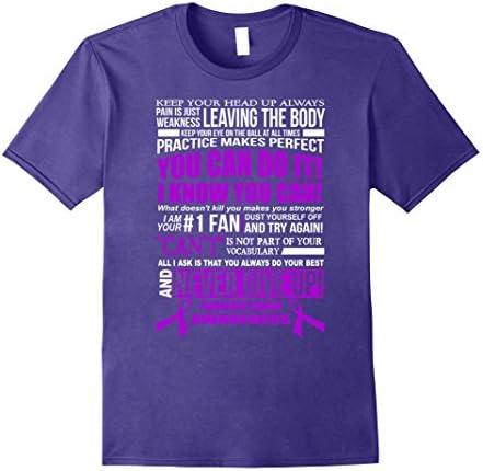 Mens Support Pancreatic Cancer Awareness T-Shirt 3XL Purple