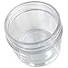 Beauticom 30G/30ML (1 Oz) Round Clear Jars with White Lids for Pills, Medication, Ointments and Other Beauty and Health Aids - BPA Free (Quantity: 6 Pieces)