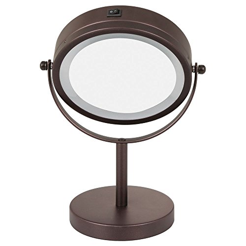 image for InterDesign Free-Standing Portable Double-Sided Bathroom Inch, Lighted